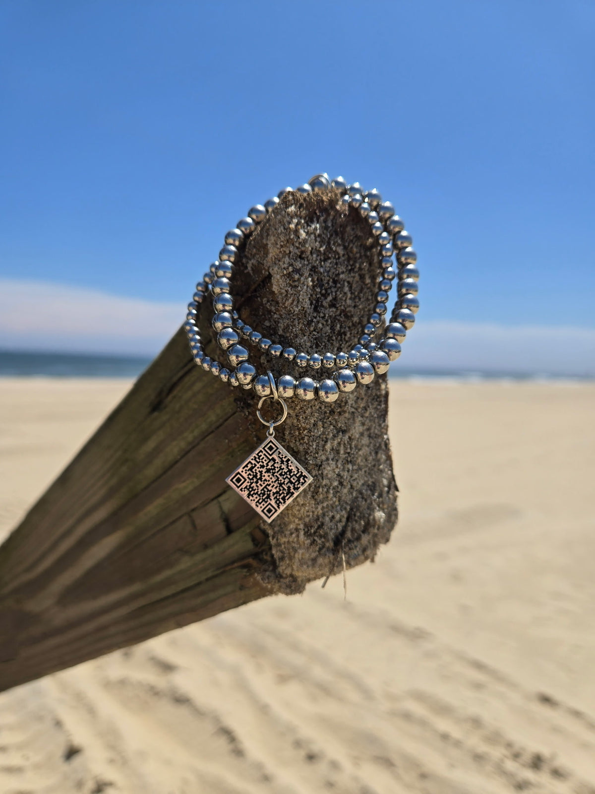 Dainty QR Code Bracelet — 14K Gold or Sterling Silver Plated