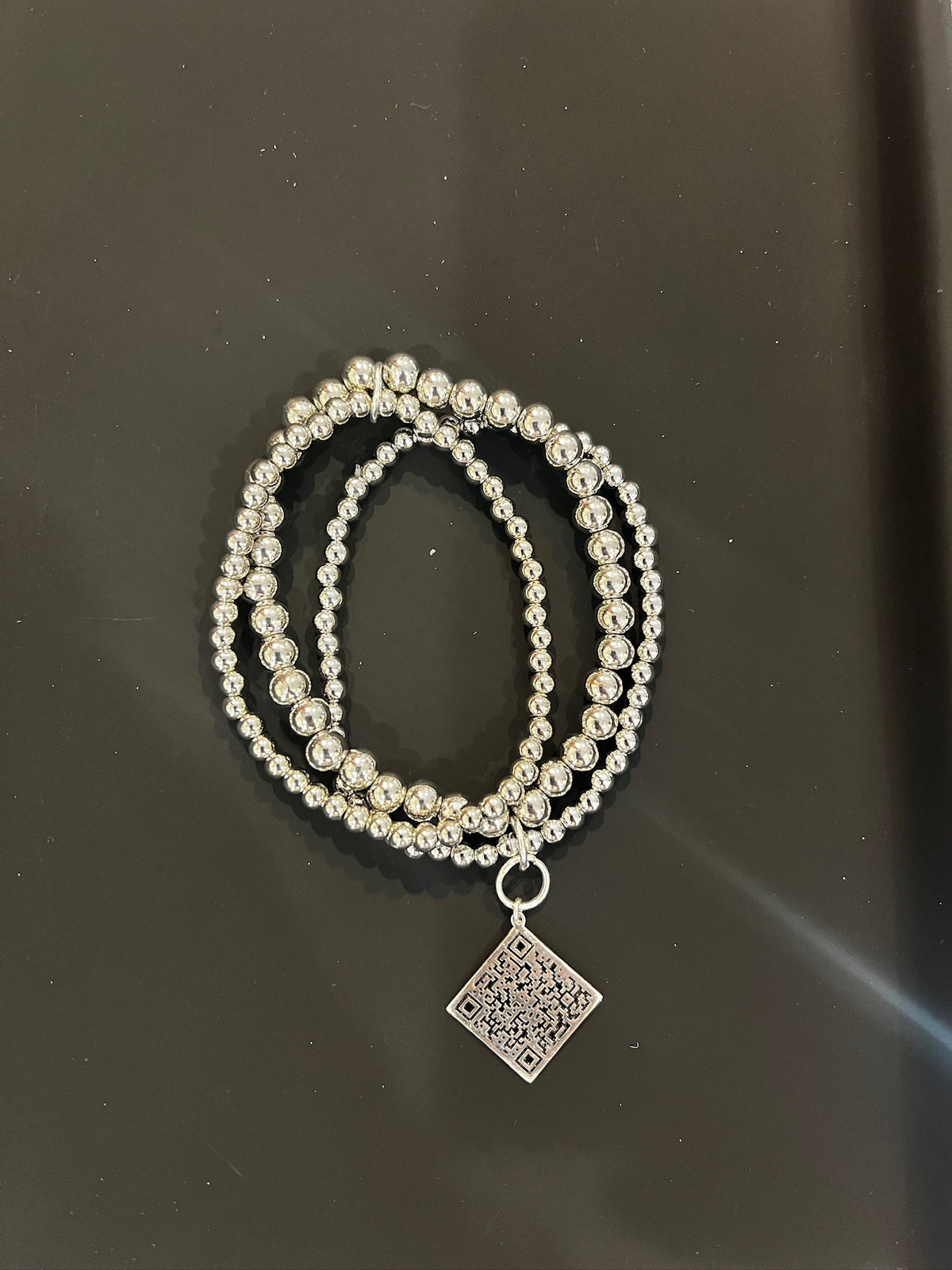 Dainty QR Code Bracelet — 14K Gold or Sterling Silver Plated